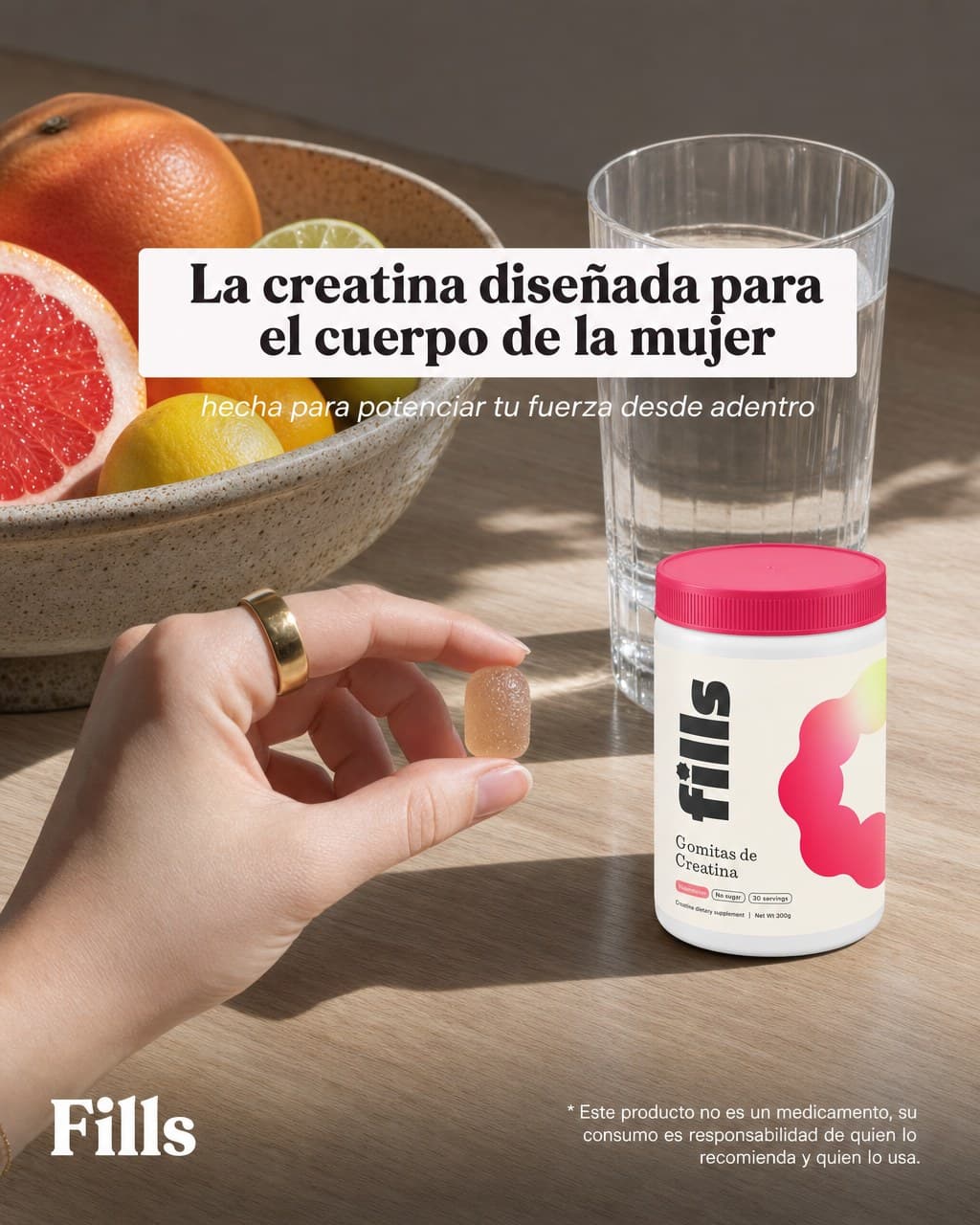 Anuncio generado con Marketools para Fills, formato Feed 4:5